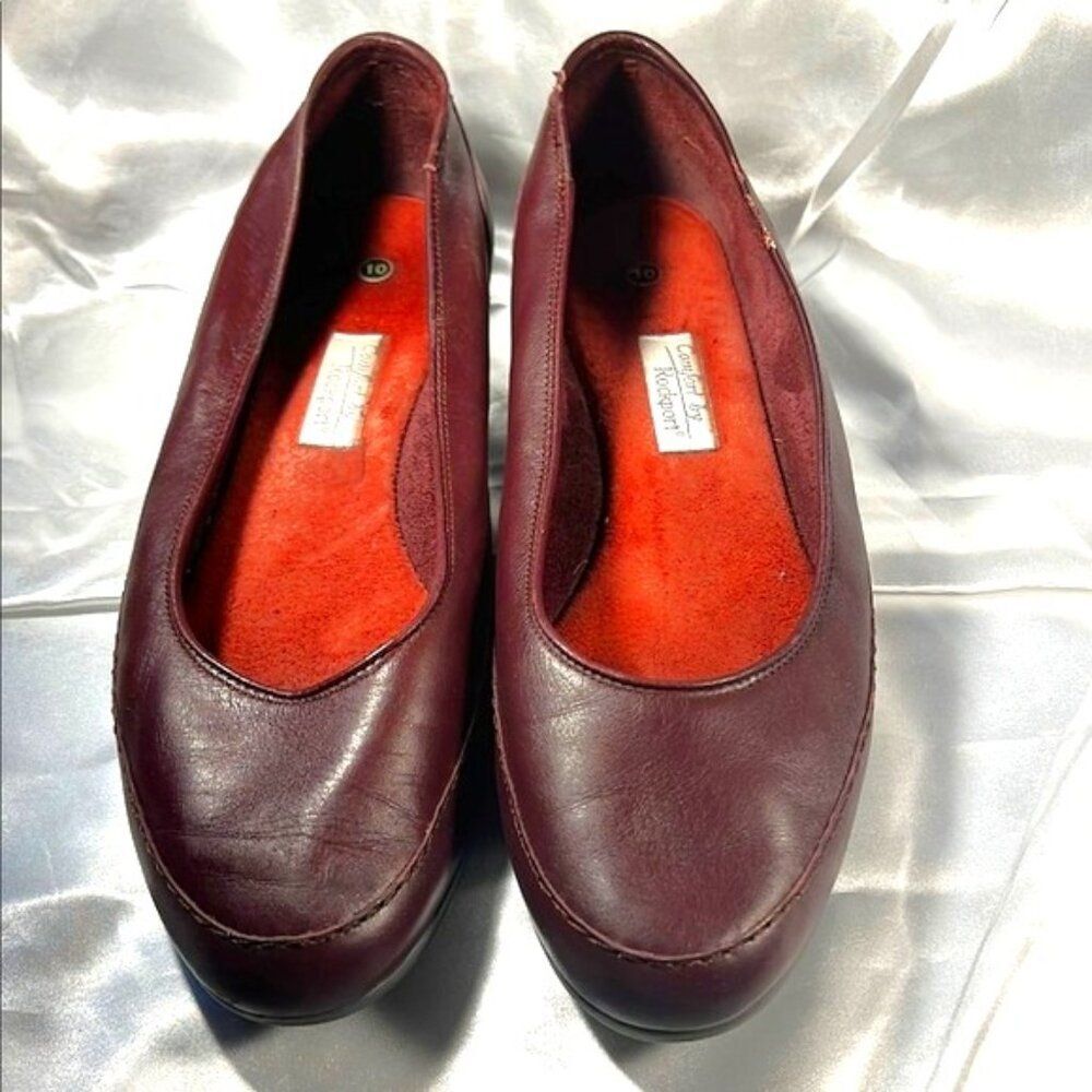 Rockport Brown Loafers Comfortable Flats - Size 10